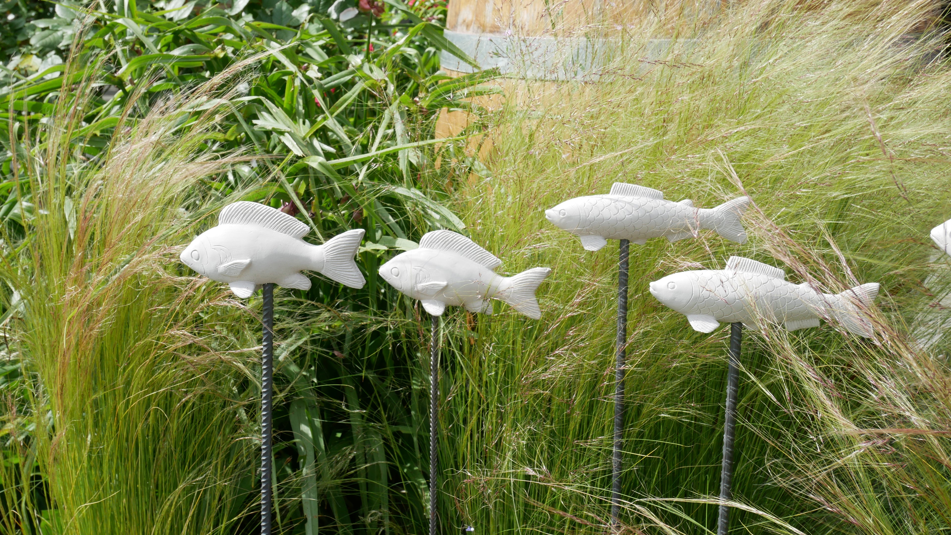 Deko Fisch, Beton Fisch, Gartendeko, Deko für den Garten, Dekoration, Fischschwarm