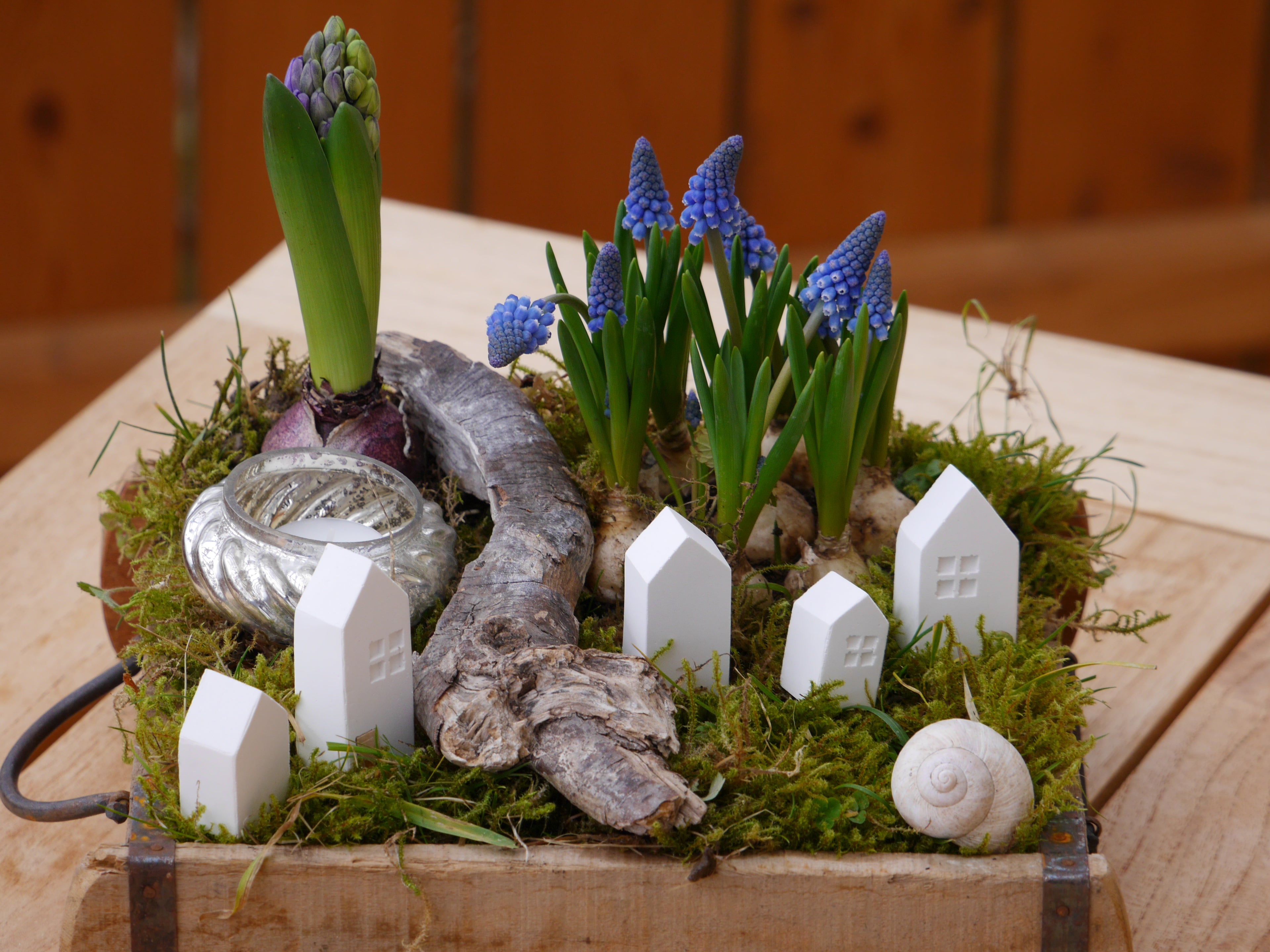 Mini Häuschen aus Raysin, Dekohäuschen, Dekohaus