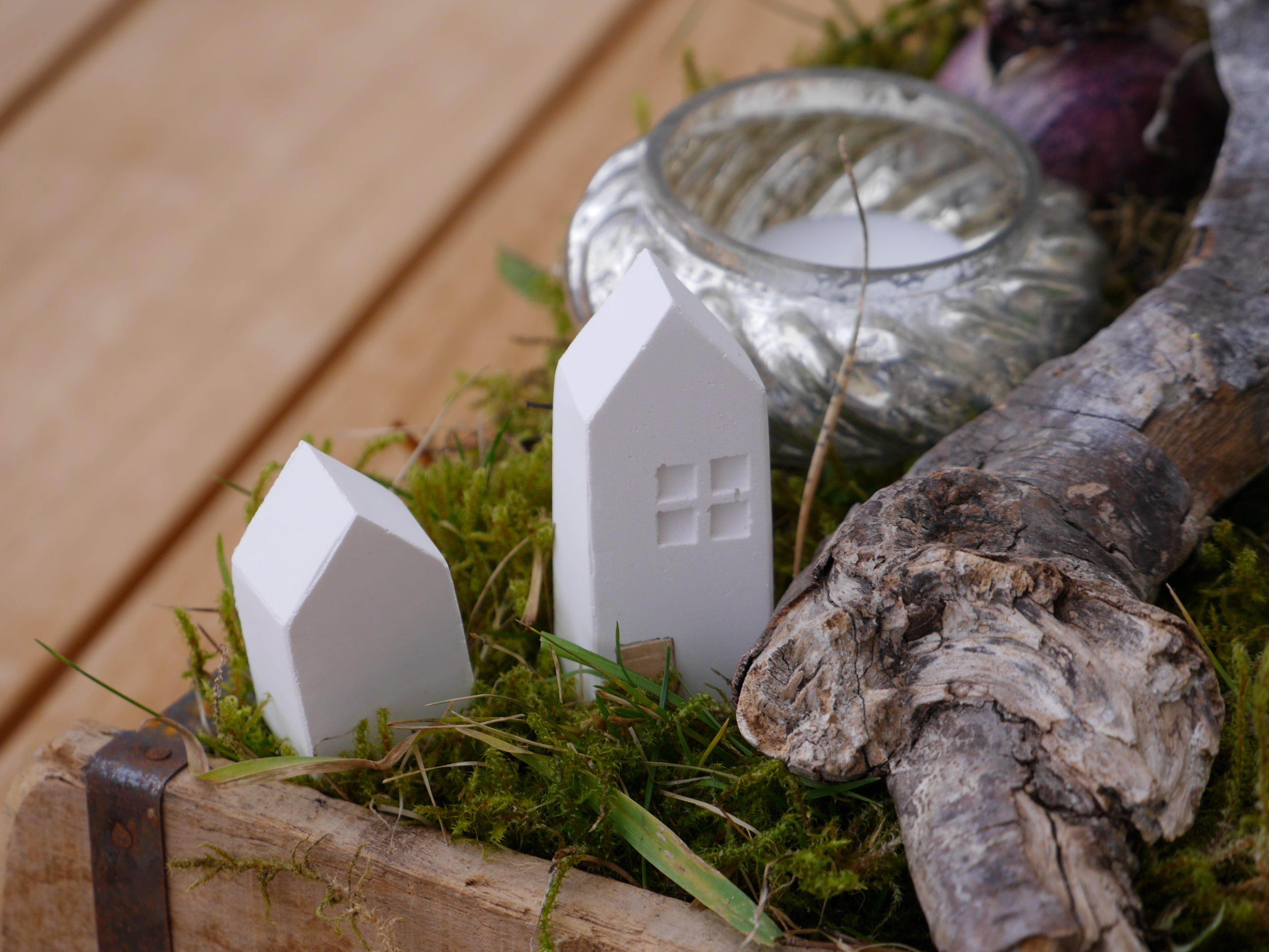 Mini Häuschen aus Raysin, Dekohäuschen, Dekohaus