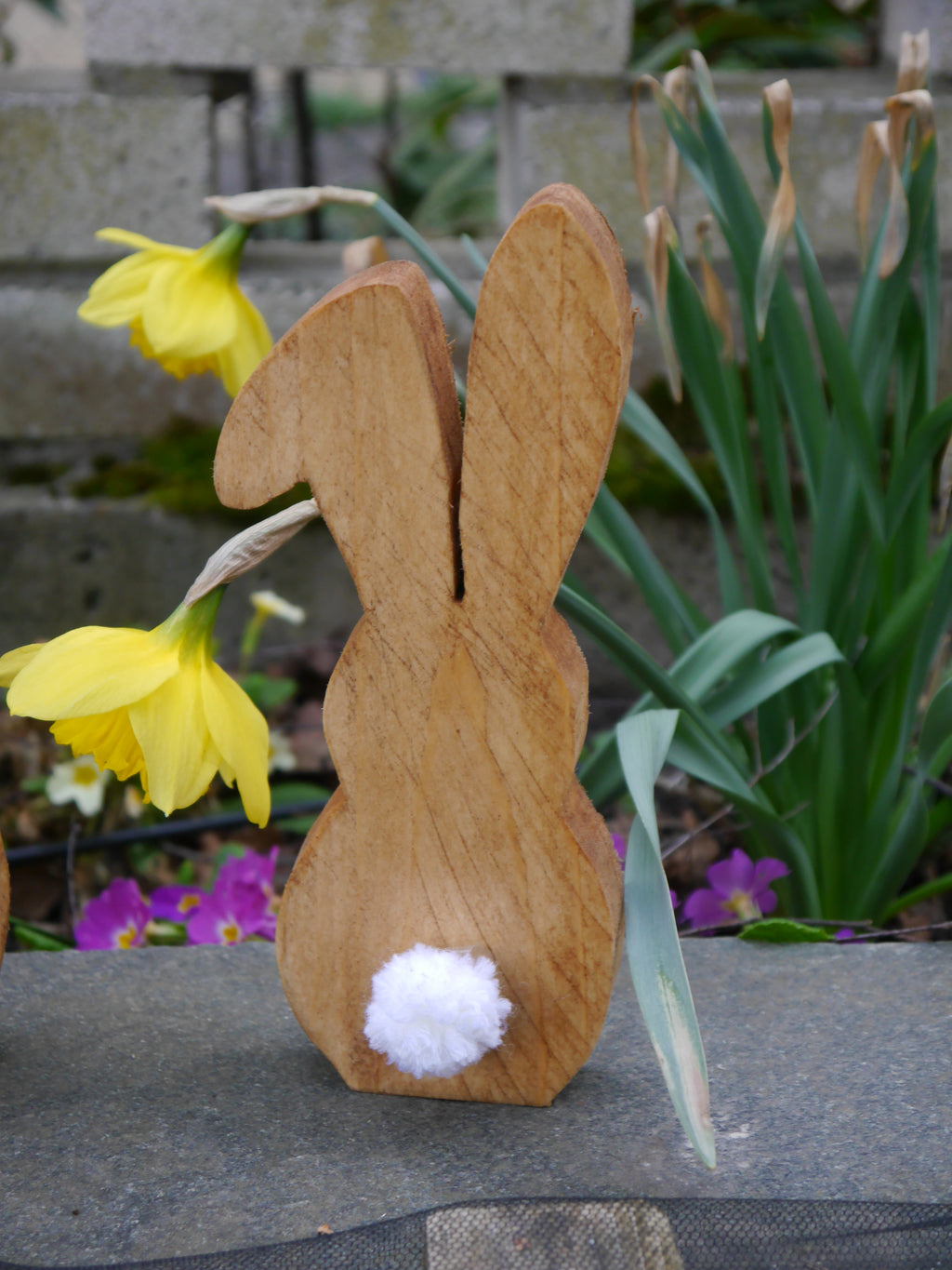 Large Easter bunnies, wooden bunnies, decorative bunnies, Easter, spring, front door decoration, Easter front door decoration