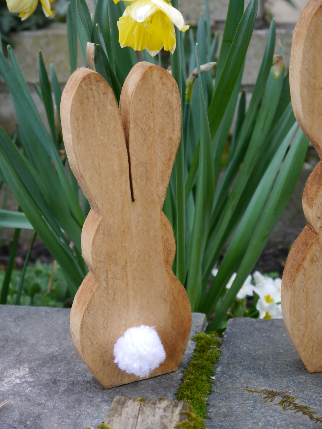 Large Easter bunnies, wooden bunnies, decorative bunnies, Easter, spring, front door decoration, Easter front door decoration