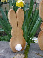 Large Easter bunnies, wooden bunnies, decorative bunnies, Easter, spring, front door decoration, Easter front door decoration