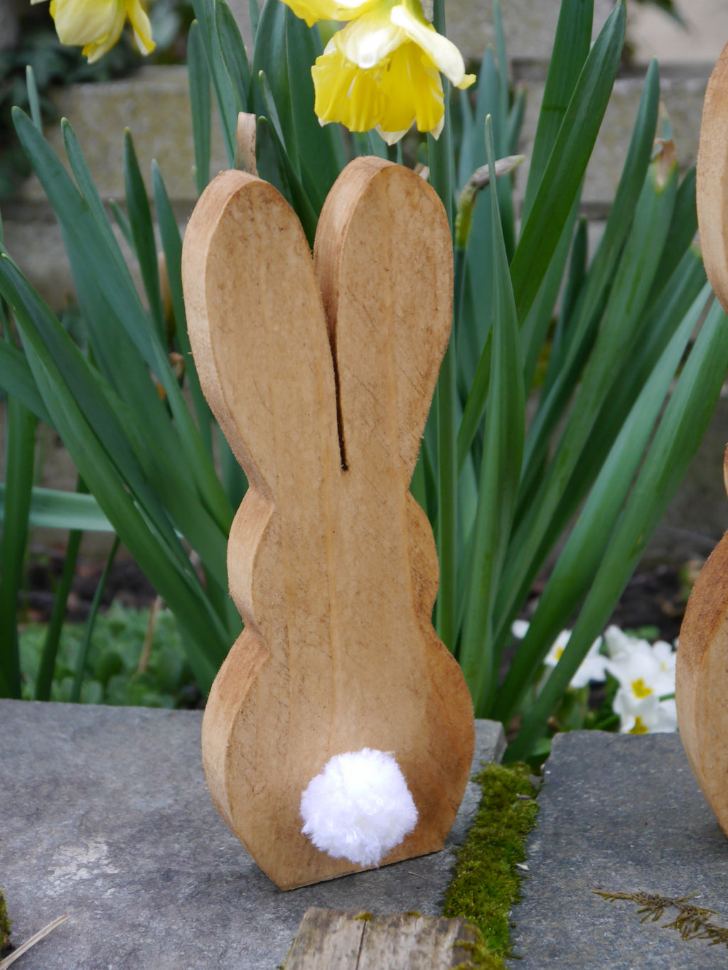 Large Easter bunnies, wooden bunnies, decorative bunnies, Easter, spring, front door decoration, Easter front door decoration