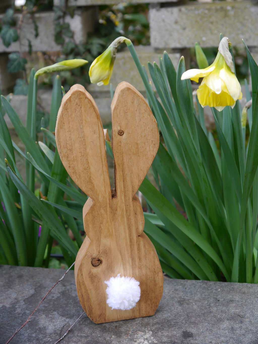 Large Easter bunnies, wooden bunnies, decorative bunnies, Easter, spring, front door decoration, Easter front door decoration