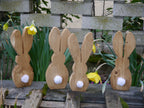 Large Easter bunnies, wooden bunnies, decorative bunnies, Easter, spring, front door decoration, Easter front door decoration