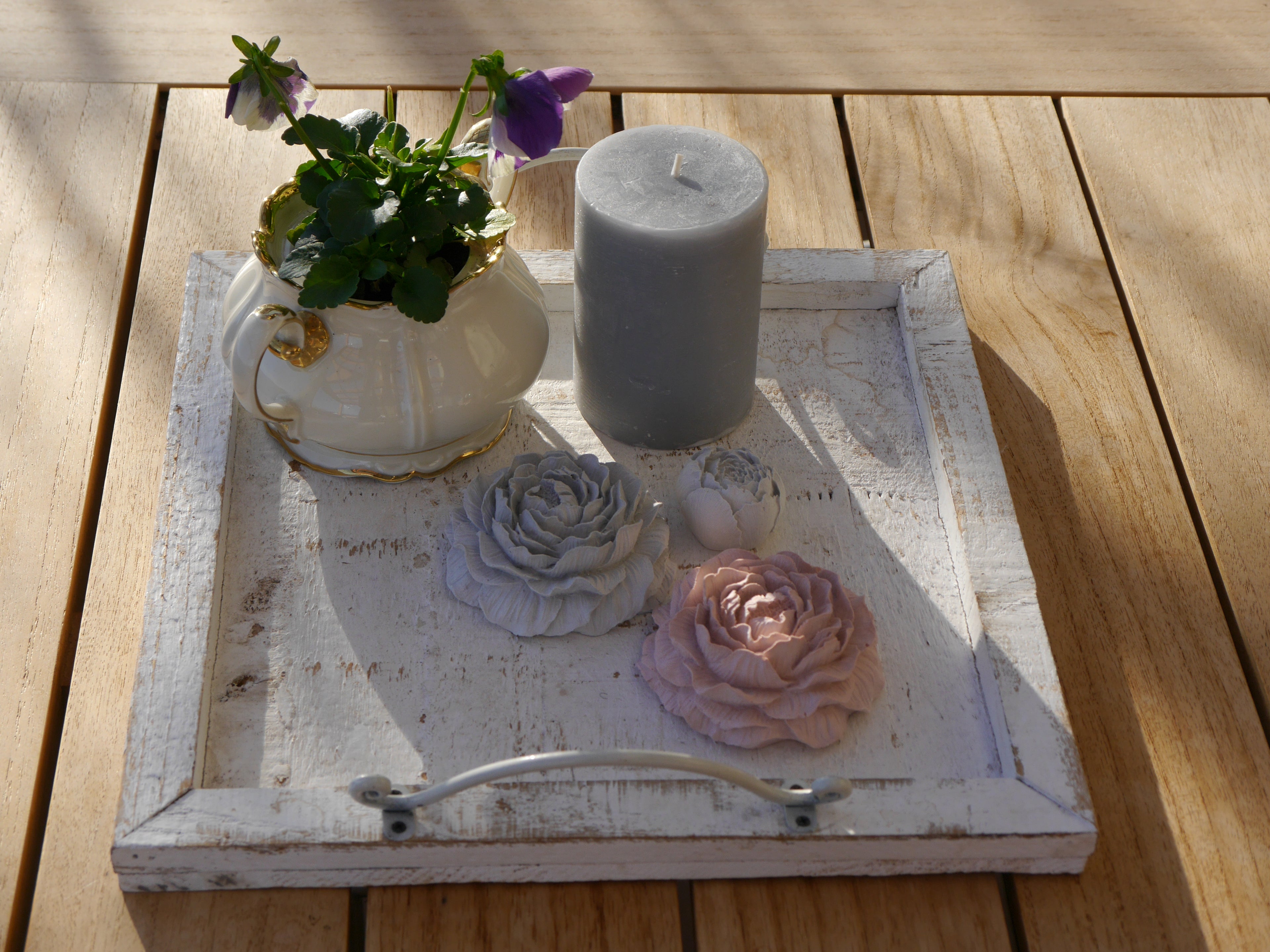 Deko Rose, Pfingstrose, Rosenset, Rose, Gartendeko