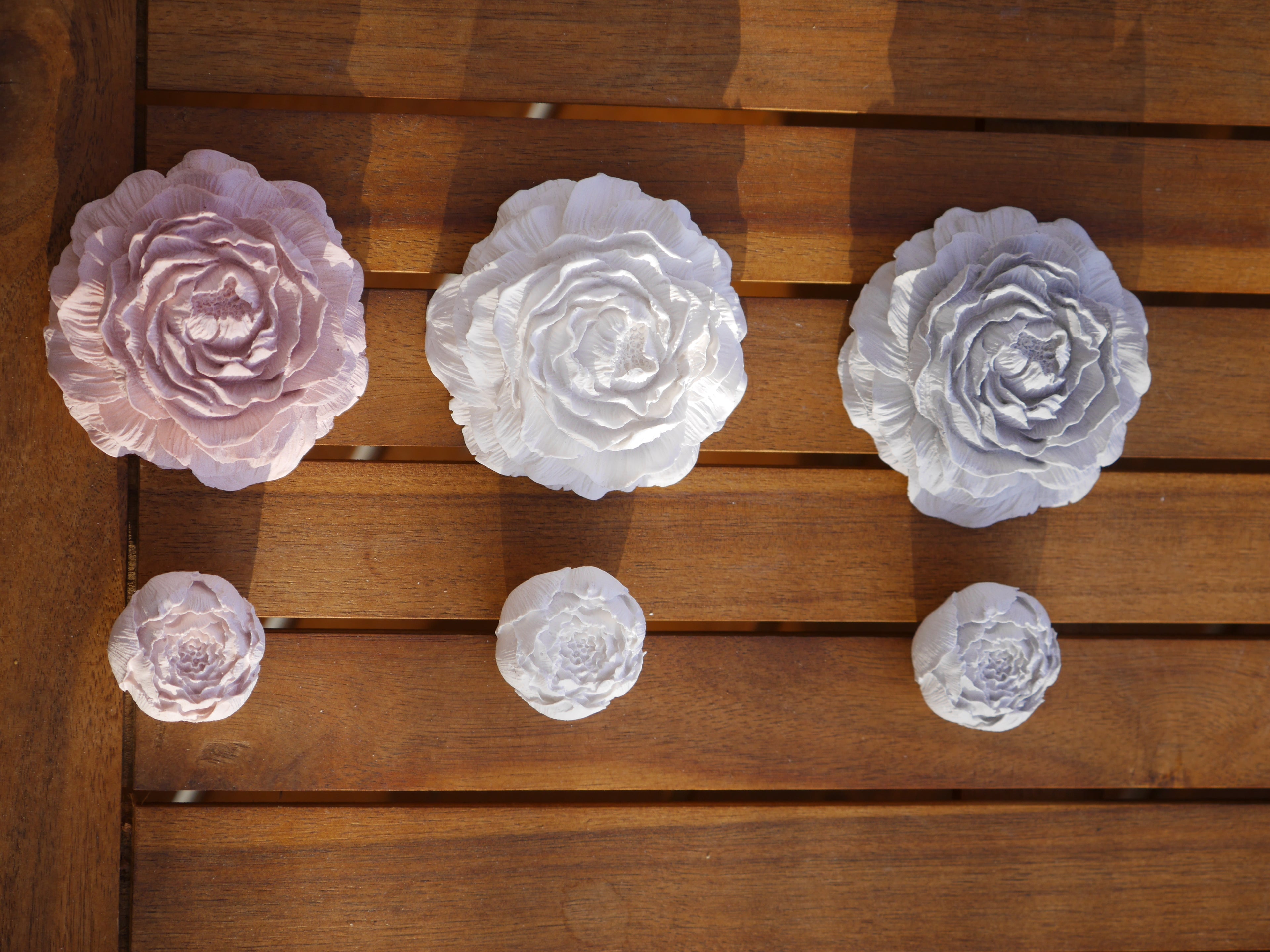 Decorative rose, peony, rose set