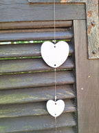 Heart mobiles, heart pendants, heart garland, heart decor, window decor