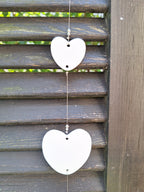 Heart mobiles, heart pendants, heart garland, heart decor, window decor