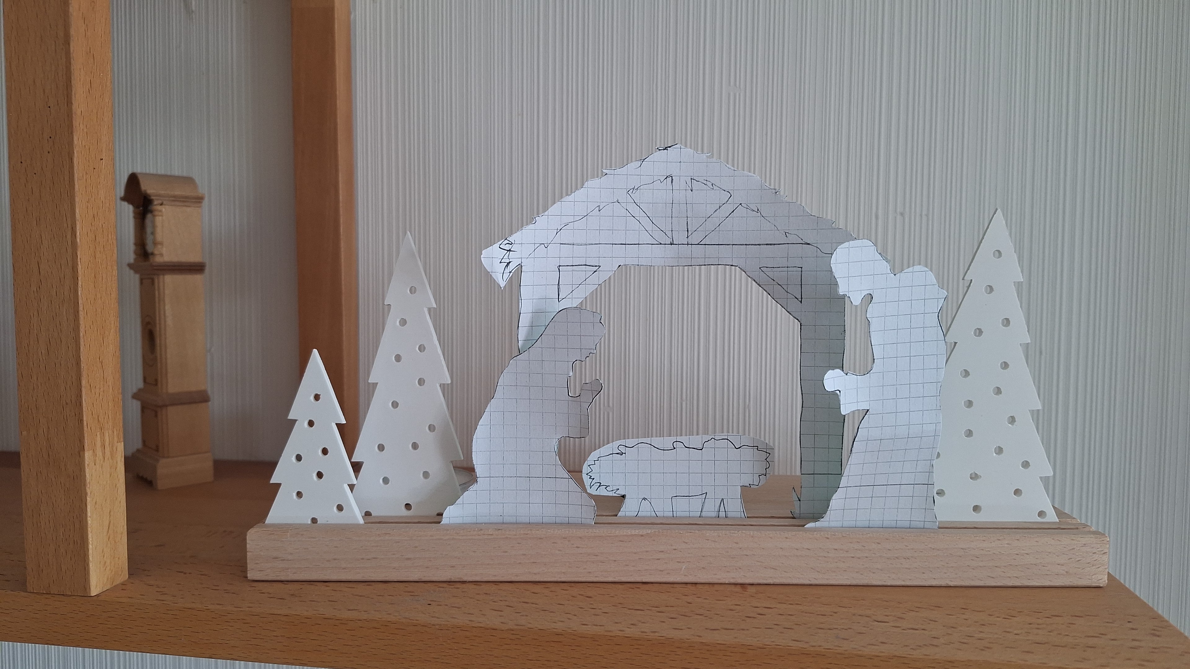 Krippe, heilige Familie, Weihnachtskrippe, Weihnachtsdekoration, Weihnachtsgeschenk, Lichterdorf, Lichthaus, Lichthäuser,Geschenk